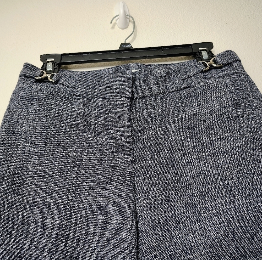New York & Company Gray and White Stretch Trousers Pants Sz 6P - Picture 8 of 12